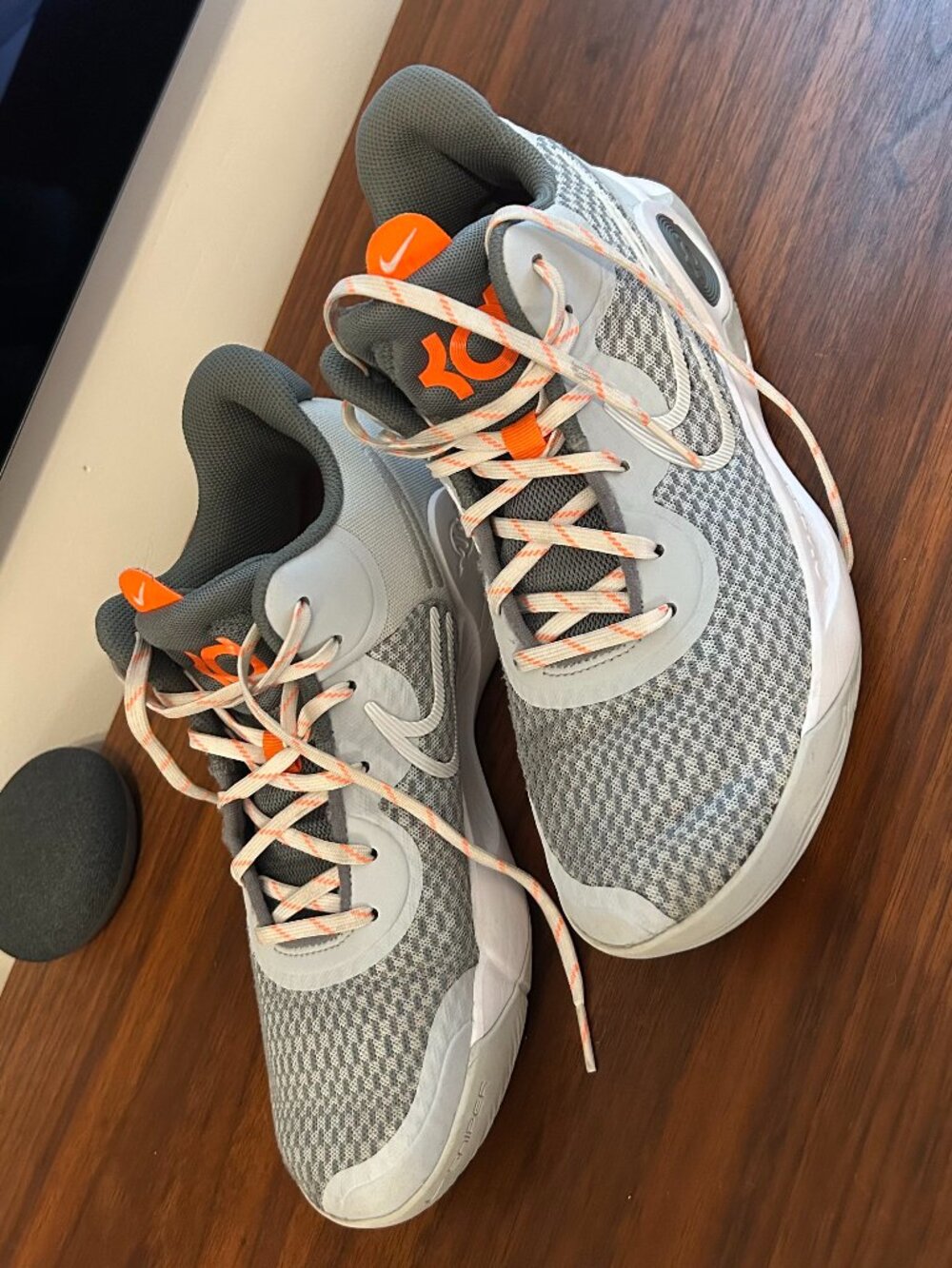 Nike KD Trey 5 Basketball Sneakers | Grey & Orange | Women's Size 8.5